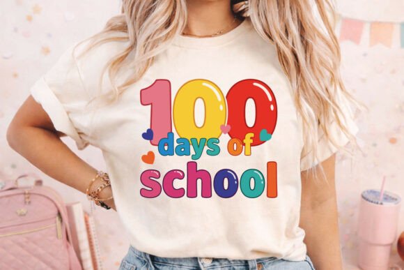 100 Days of School SVG PNG Graphics