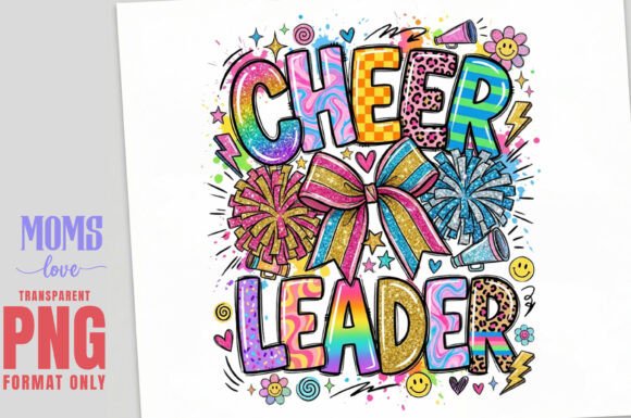 CHEER LEADER Sublimation PNG: Graphics for T-Shirt Designs