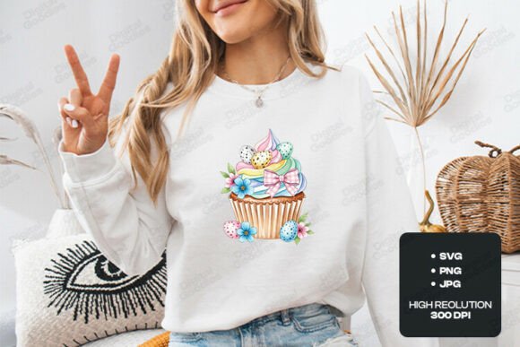 Easter Cupcake PNG SVG Clipart Art Graphics