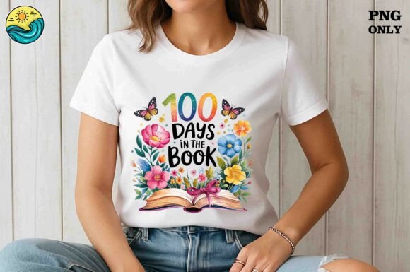 Floral 100th Day of School Teacher Png Graphics