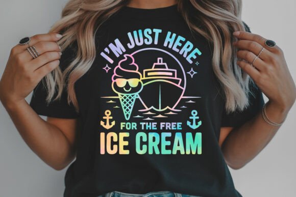 Just Here for Free Ice Cream SVG Graphics