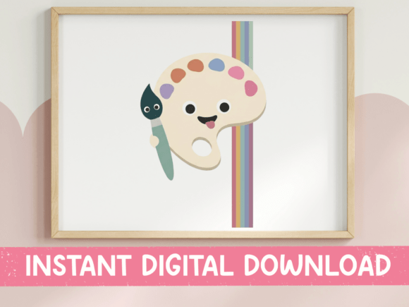 Kawaii Paint Palette SVG for T-Shirt Designs