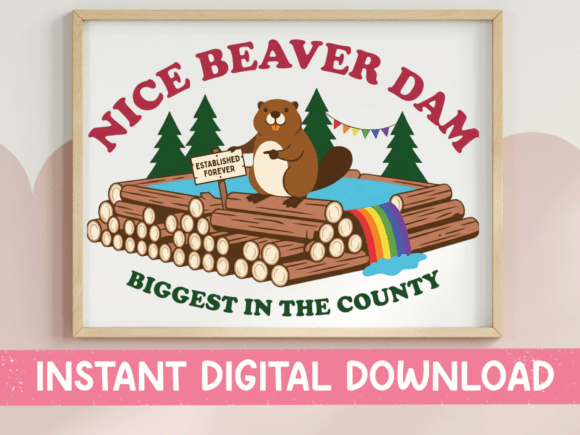 Nice Beaver Dam Retro SVG Graphics