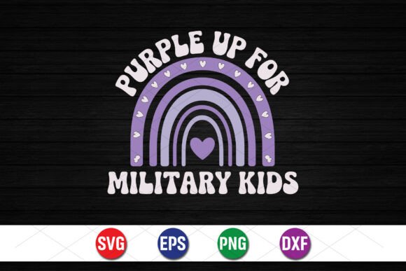 Purple Up for Military Kids Graphics