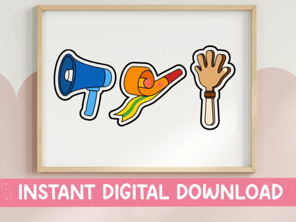 Sports Noisemaker Sticker Set Graphics