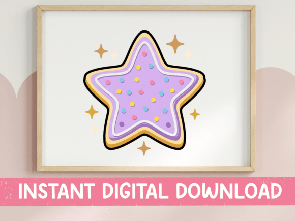 Star Sugar Cookie Sticker Design: Graphics for T-Shirt Designs