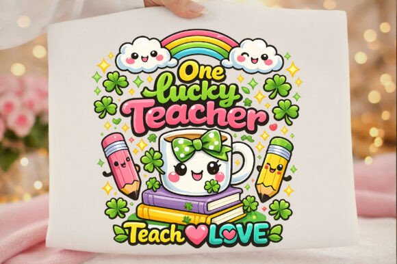 Teacher St Patrick’s Day Sublimation PNG Graphics