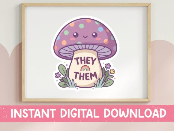 They Them Mushroom Pronoun SVG Review